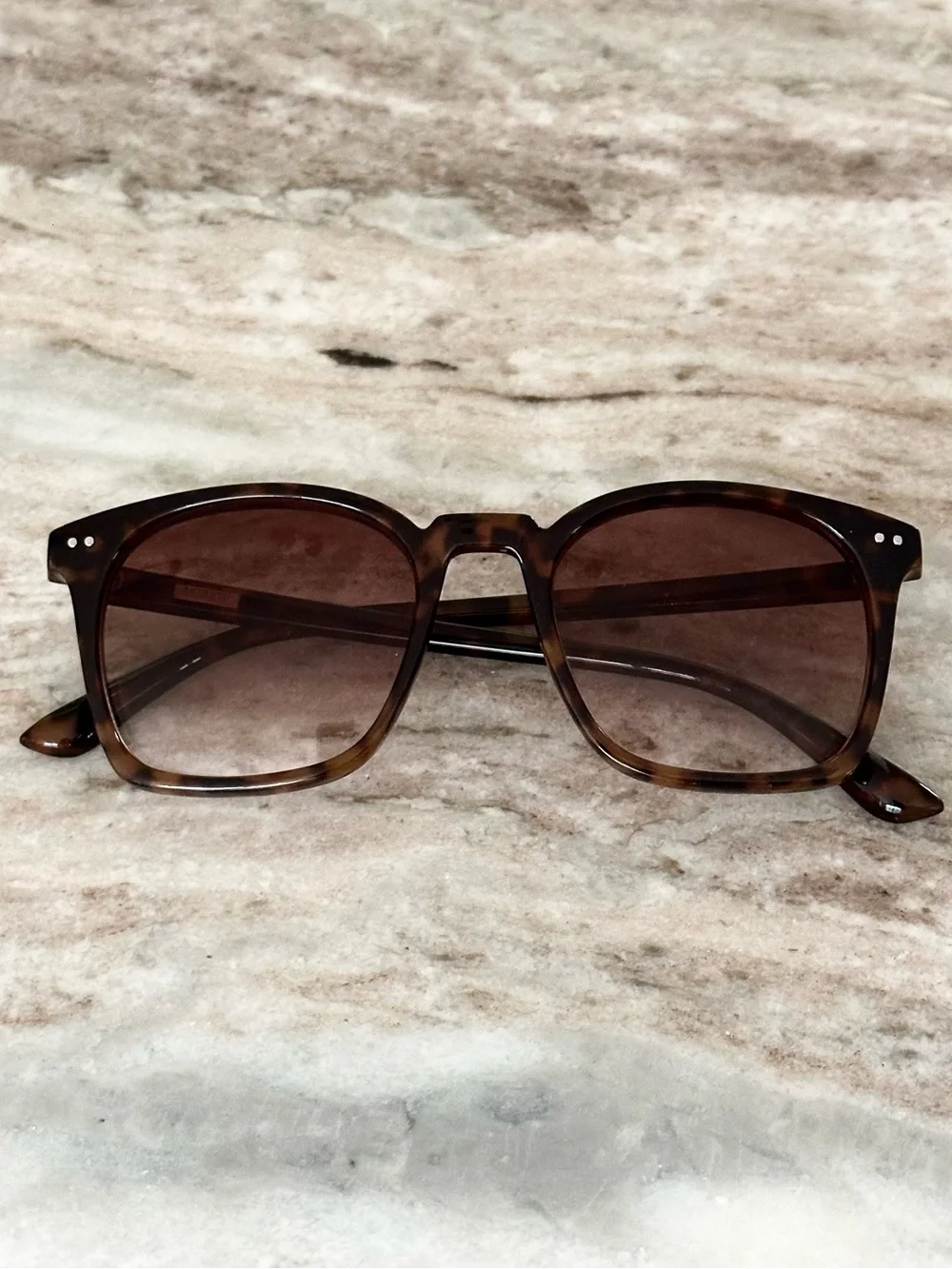J. Crew Brown Tortoiseshell Classic Square Sunglasses - Preppy